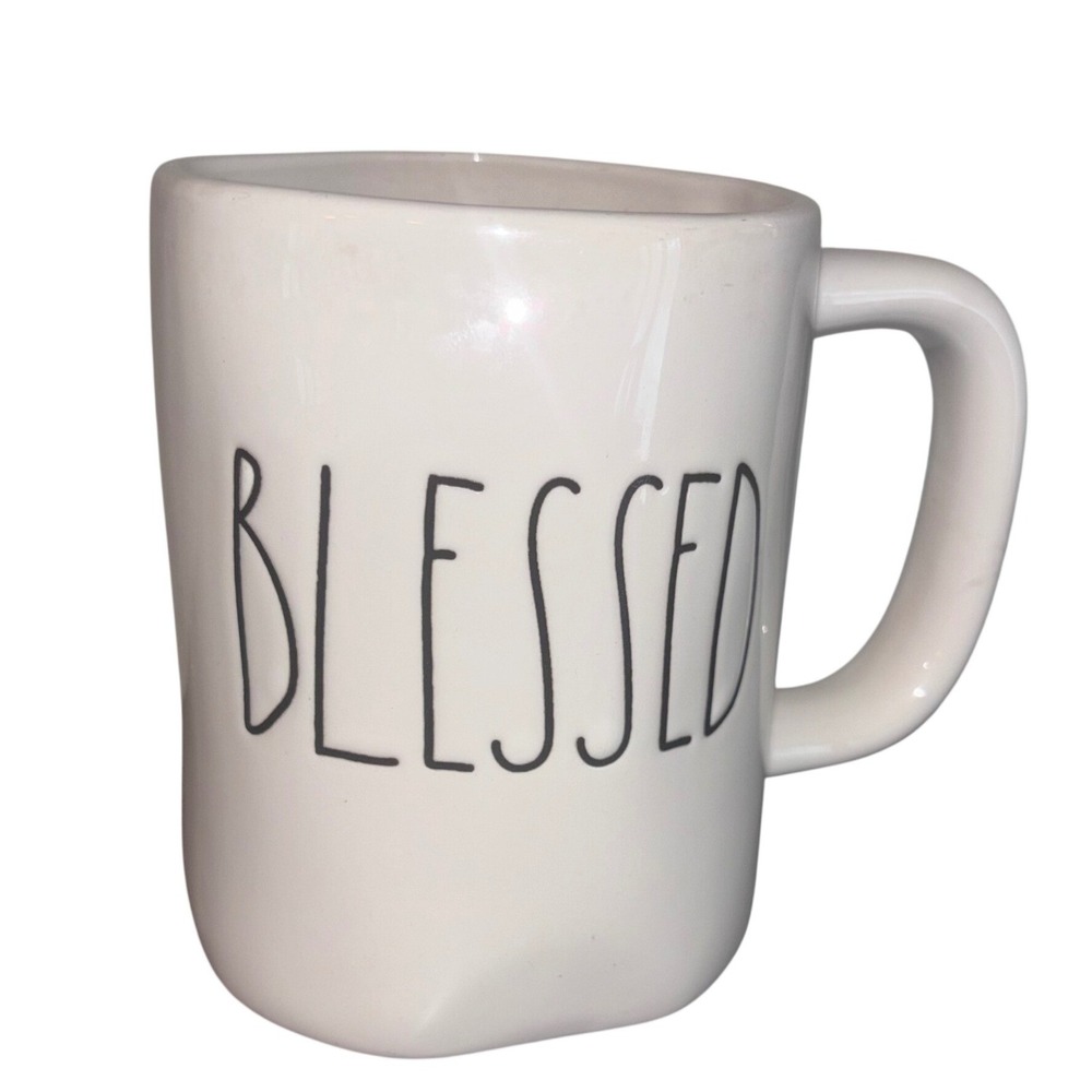 Rae Dunn | BLESSED | Mug Artisan Collection by Magenta White Ceramic Farmhouse